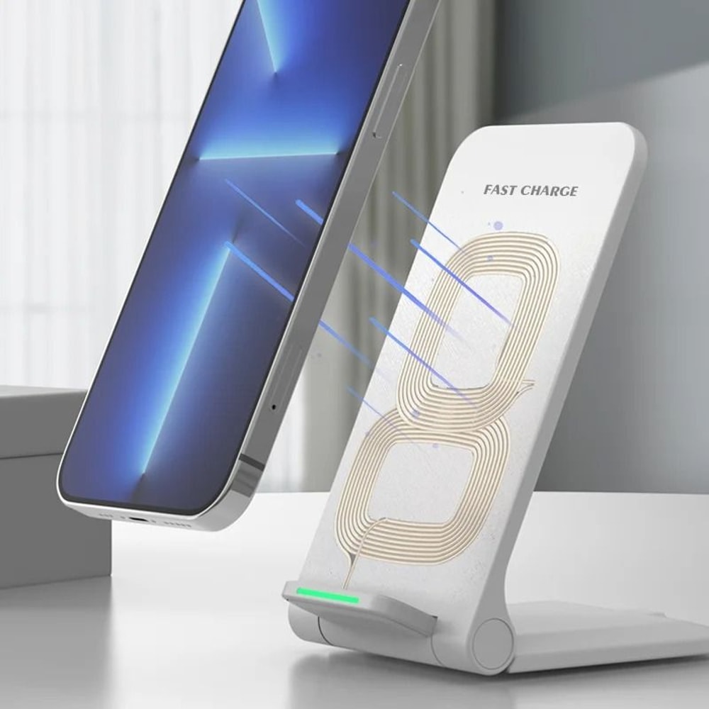 30W Induction Fast Wireless Charging Stand Universal HighSpeed Charger For IPhone Samsung 4