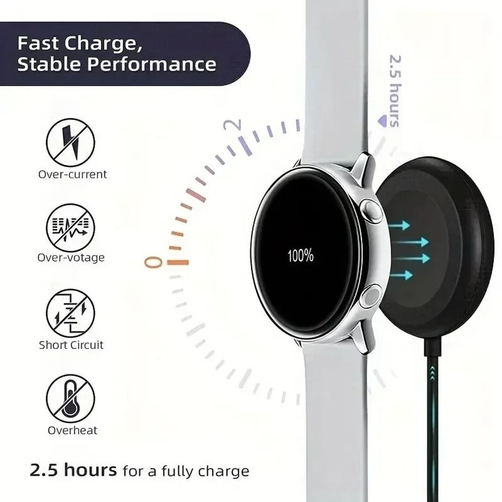 Magnetic Wireless Watch Charger Portable Fast Charging Dock For Samsung Galaxy Watch 38 Active 2 1