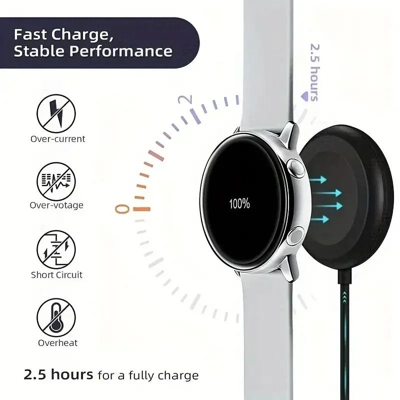Magnetic Wireless Watch Charger Portable Fast Charging Dock For Samsung Galaxy Watch 38 Active 2 1
