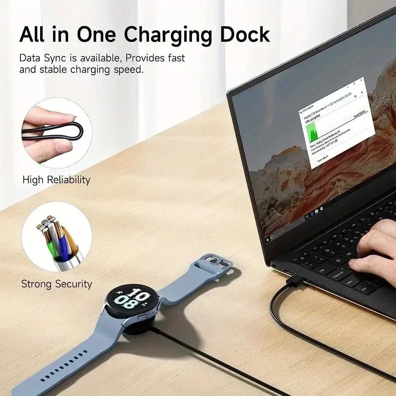 Magnetic Wireless Watch Charger Portable Fast Charging Dock For Samsung Galaxy Watch 38 Active 2 3