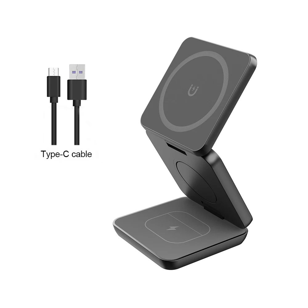3in1 Foldable Magnetic Wireless Charging Station Fast Charging Stand For IPhone 16 Series Apple W 7