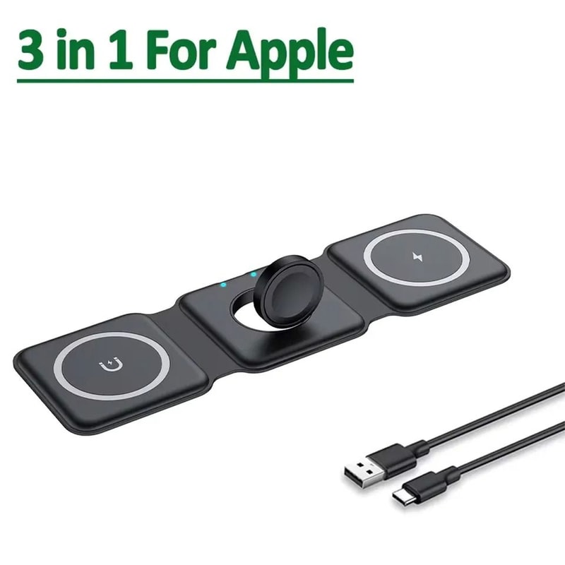 Universal 3in1 Magnetic Wireless Charging Pad UltraPortable Fast Charging Dock For IPhone 17 Appl 0