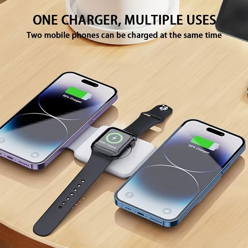 Universal 3in1 Magnetic Wireless Charging Pad UltraPortable Fast Charging Dock For IPhone 17 Appl 1