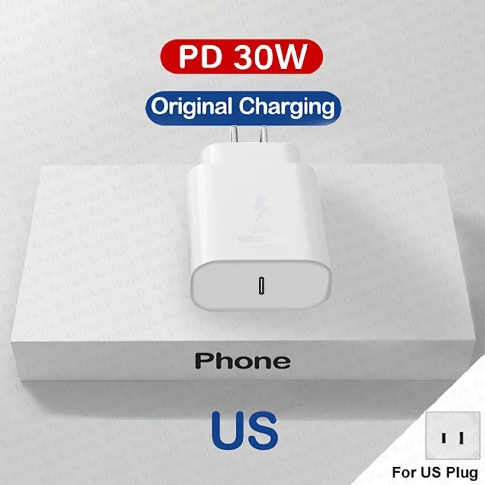 Original 30W TypeC Quick Charger HighSpeed PD Fast Charging Wall Plug For IPhone 16 Series IPad 10
