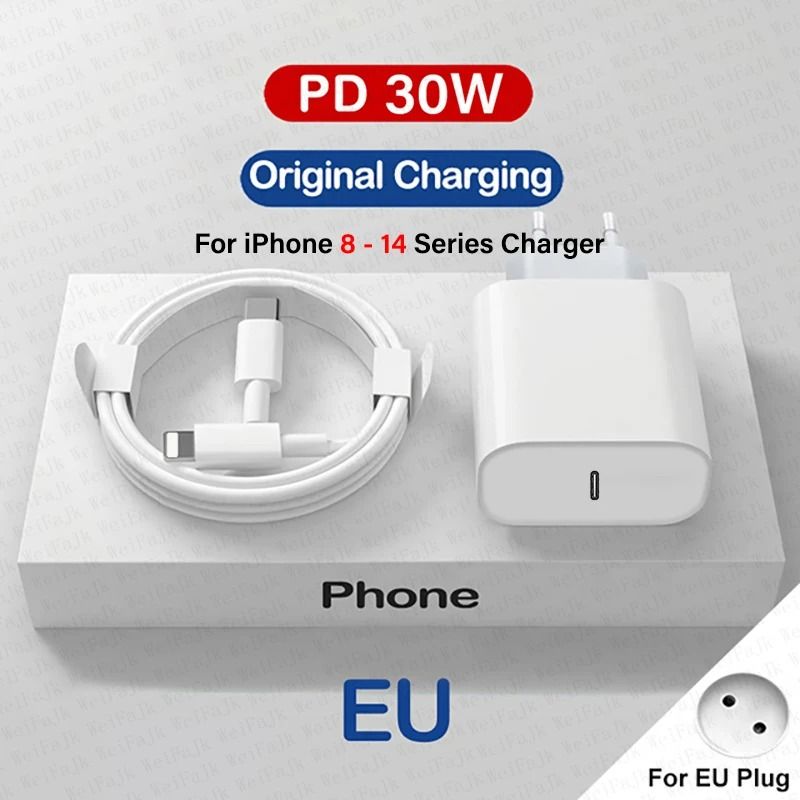 Original 30W TypeC Quick Charger HighSpeed PD Fast Charging Wall Plug For IPhone 16 Series IPad 11