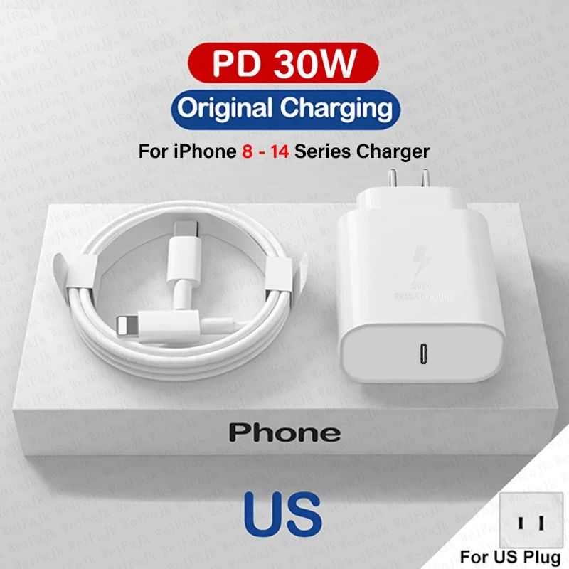 Original 30W TypeC Quick Charger HighSpeed PD Fast Charging Wall Plug For IPhone 16 Series IPad 12