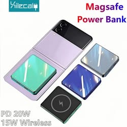 xilecaly ultra-thin magnetic power bank | 10000mah wireless external battery for iphone 17 & samsung z flip 3