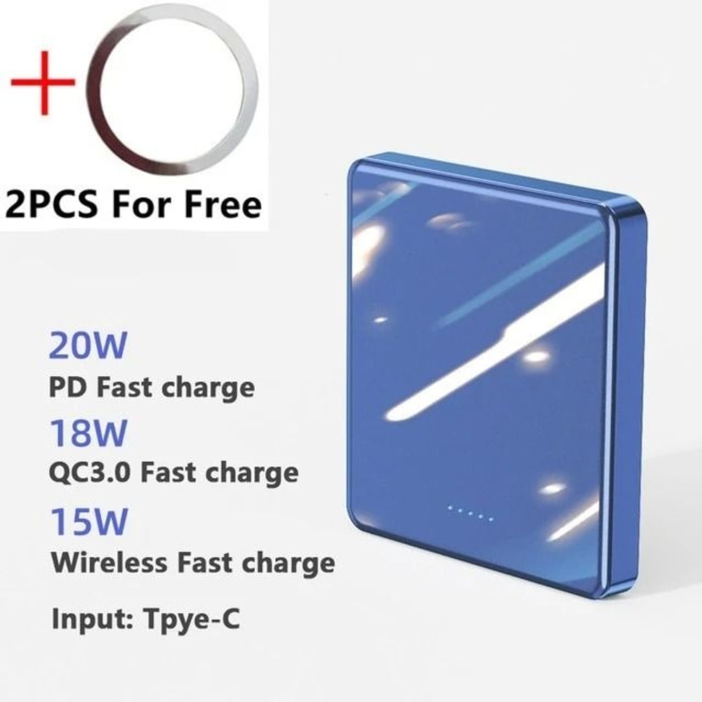 Xilecaly UltraThin Magnetic Power Bank 10000mAh Wireless External Battery For IPhone 17 Samsung Z 6