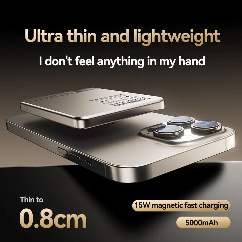 Slim Magnetic Wireless Power Bank 10000mAh Portable Fast Charging Battery For IPhone 1615141312 1