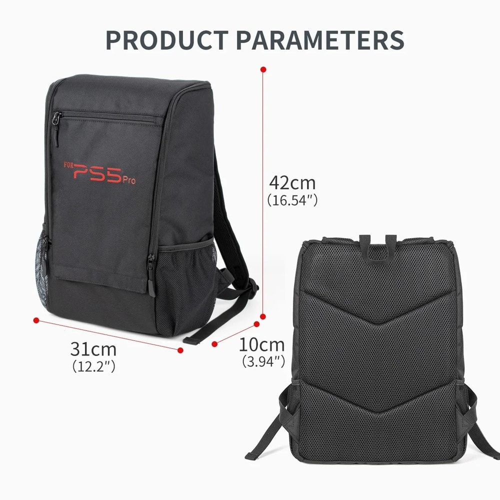 PS5 Pro Slim Travel Carrying Backpack Large Capacity Waterproof Console Case For Disc Digital Ed 5