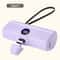 Integrated Mini Portable Power Bank 5000mAh Fast Charging External Battery For IPhone Android 10