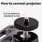 Foldable Projector Wall Mount Durable Aluminum Alloy Adjustable Stand With 14 Thread Ball Head 2
