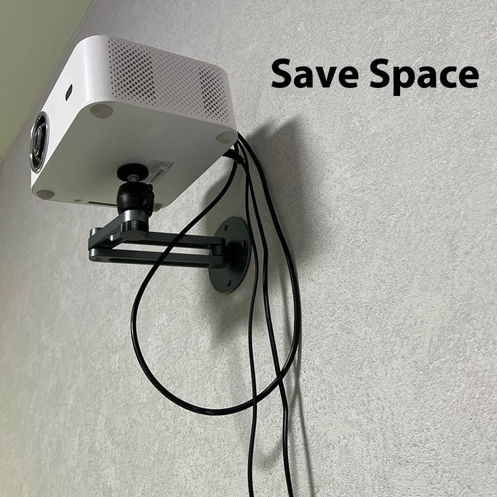 Foldable Projector Wall Mount Durable Aluminum Alloy Adjustable Stand With 14 Thread Ball Head 5