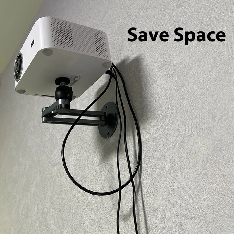 Foldable Projector Wall Mount Durable Aluminum Alloy Adjustable Stand With 14 Thread Ball Head 5