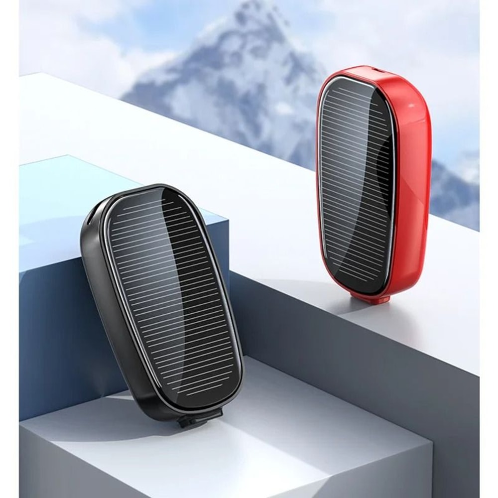 Solar Mini Power Bank Key Ring 1200mAh UltraPortable Emergency Charger For Outdoor Camping 5