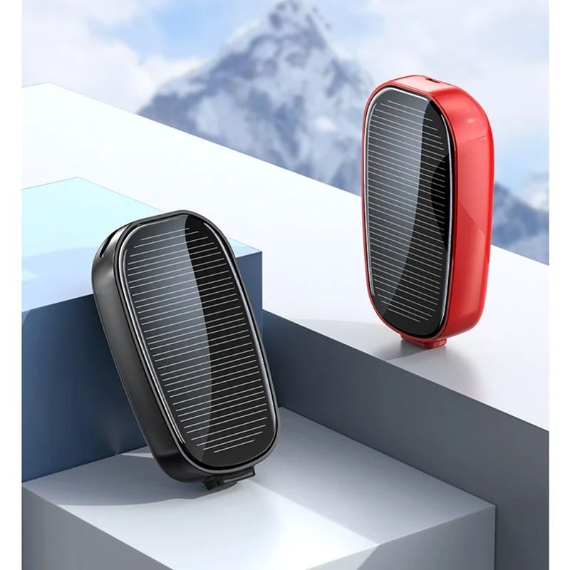 Solar Mini Power Bank Key Ring 1200mAh UltraPortable Emergency Charger For Outdoor Camping 5