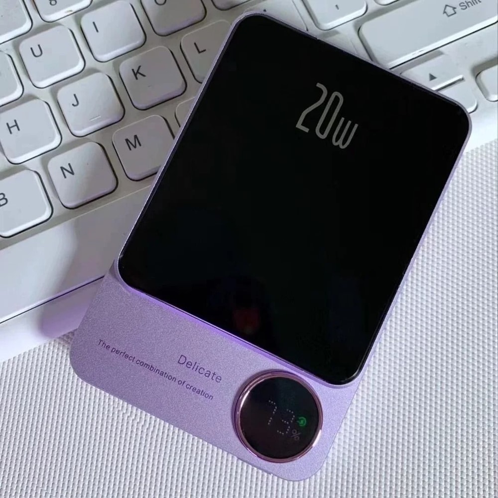 10000mAh Magnetic Alloy Power Bank UltraSlim Wireless Fast Charger For IPhone 15 MagSafe Series 2