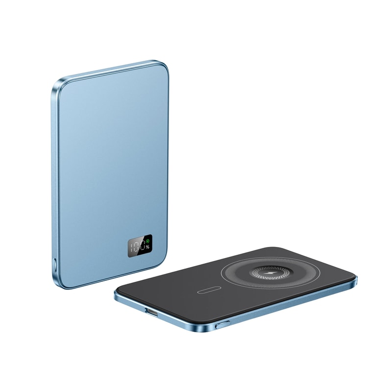 UltraThin Alloy Magnetic Power Bank Wireless Fast Charger For IPhone 16 IWatch AirPods 6