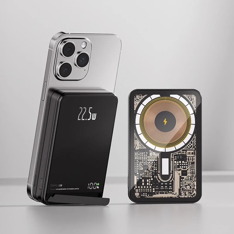 H1 TwoinOne Magnetic Stand Power Bank 225W HighCapacity External Battery For IPhone 1216 6