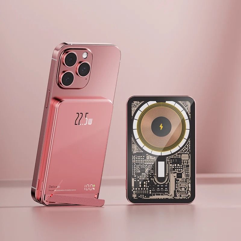 H1 TwoinOne Magnetic Stand Power Bank 225W HighCapacity External Battery For IPhone 1216 8