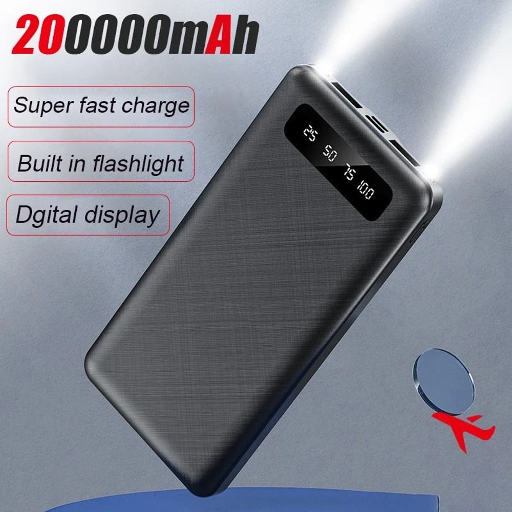 YM400S UltraHigh Capacity Power Bank 10000mAh Portable Charger With Flashlight Digital Display 0