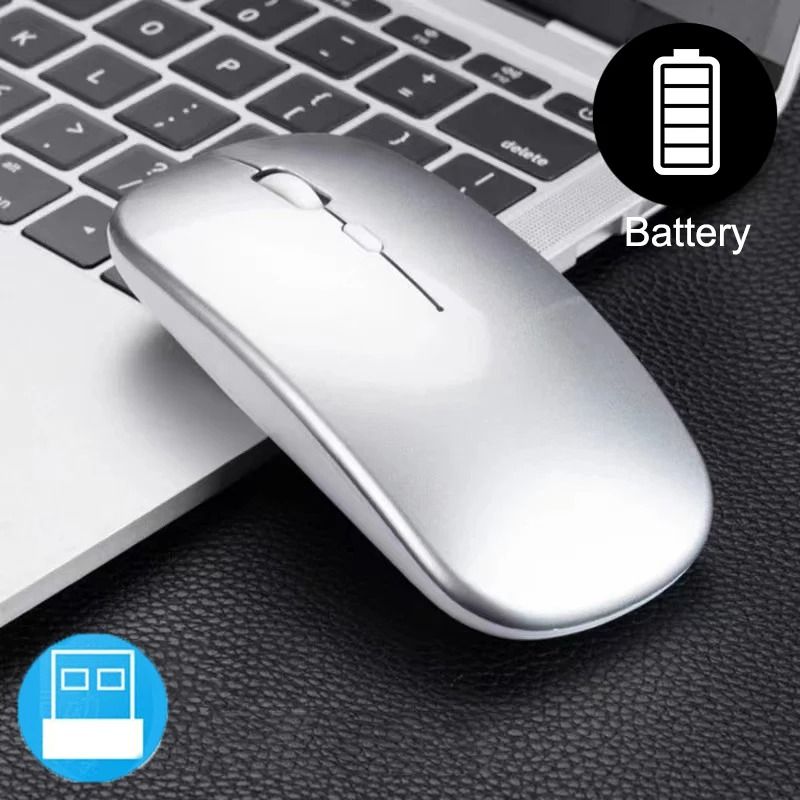 Slim Wireless Optical Mouse 1600DPI Ergonomic Quiet Mouse For Office Gaming 8
