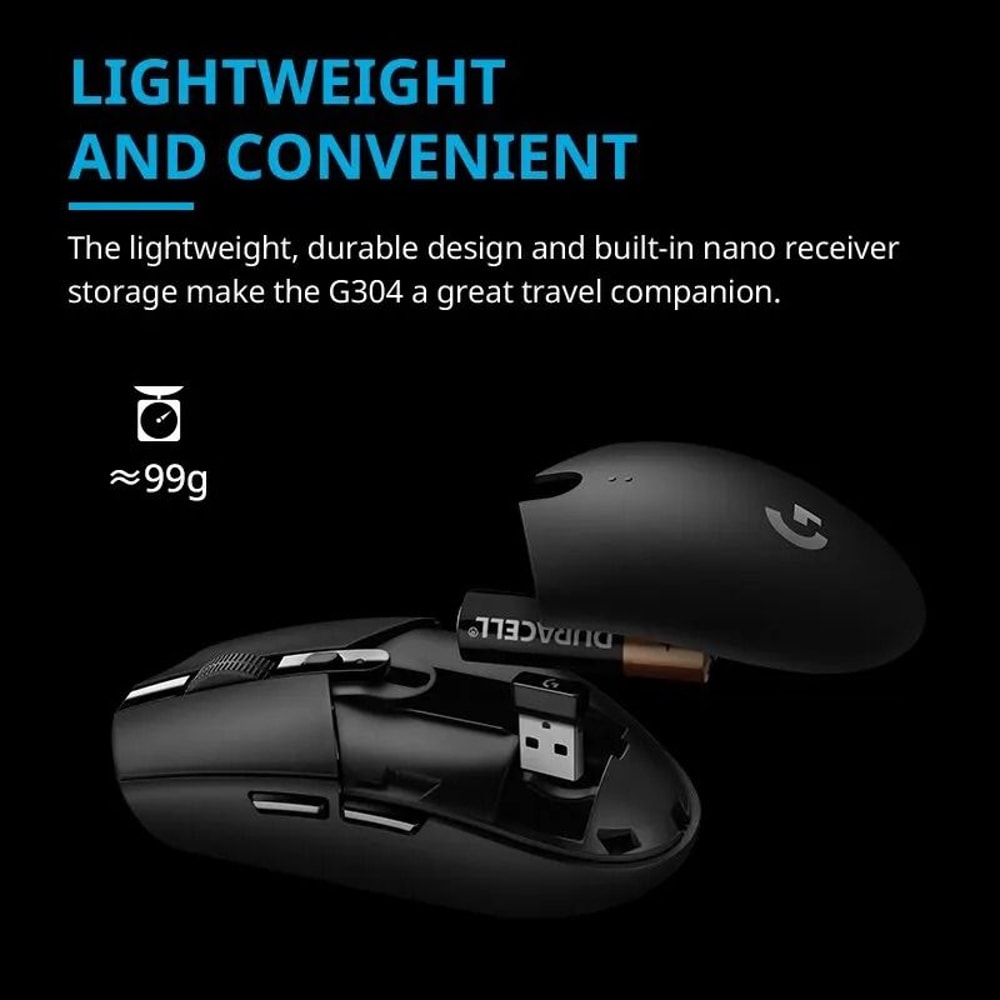 Logitech G304 LIGHTSPEED Wireless Gaming Mouse 12000 DPI HERO Sensor 6 Programmable Buttons 1