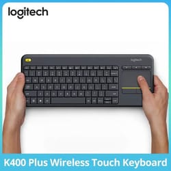 logitech k400 plus wireless touch keyboard | integrated touchpad for android smart tv & laptops