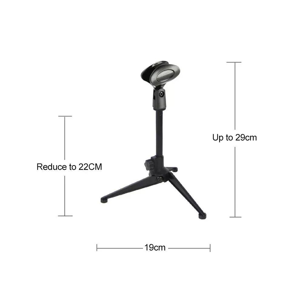 Universal Adjustable Mini Desktop Microphone Stand Portable Tripod Mic Holder 5