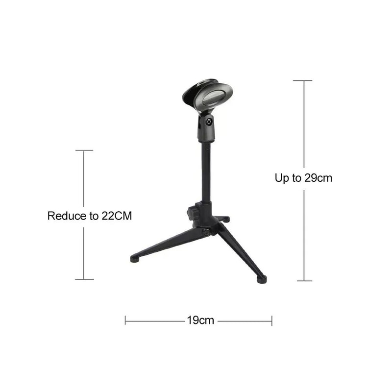 Universal Adjustable Mini Desktop Microphone Stand Portable Tripod Mic Holder 5