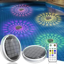 solar swimming pool lights with remote | ip67 waterproof floating rgb led atmosphere lamp