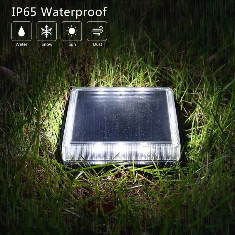 12 LED Solar Deck Lights HighEfficiency Outdoor Step Stair Lamps For Garden Decoration 1