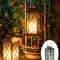 Solar Powered Hanging Lantern Flickering Flameless Candle Outdoor Decorative Lamp 0