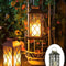Solar Powered Hanging Lantern Flickering Flameless Candle Outdoor Decorative Lamp 0