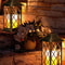 Solar Powered Hanging Lantern Flickering Flameless Candle Outdoor Decorative Lamp 4