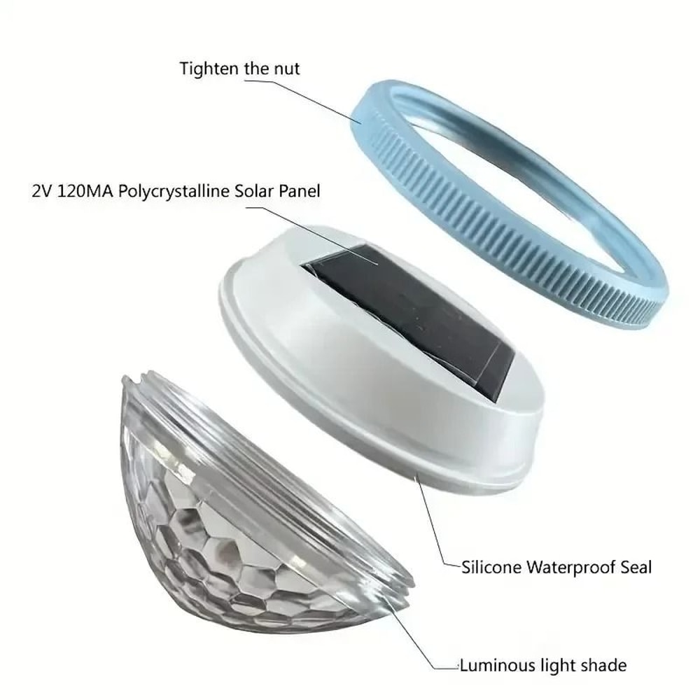 Solar Floating Pool Light Automatic Night LED With Colorful RGB Ambiance 3