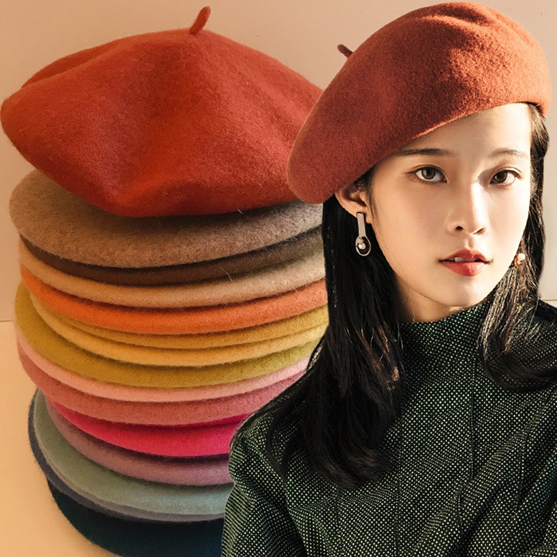 Wool beret for women