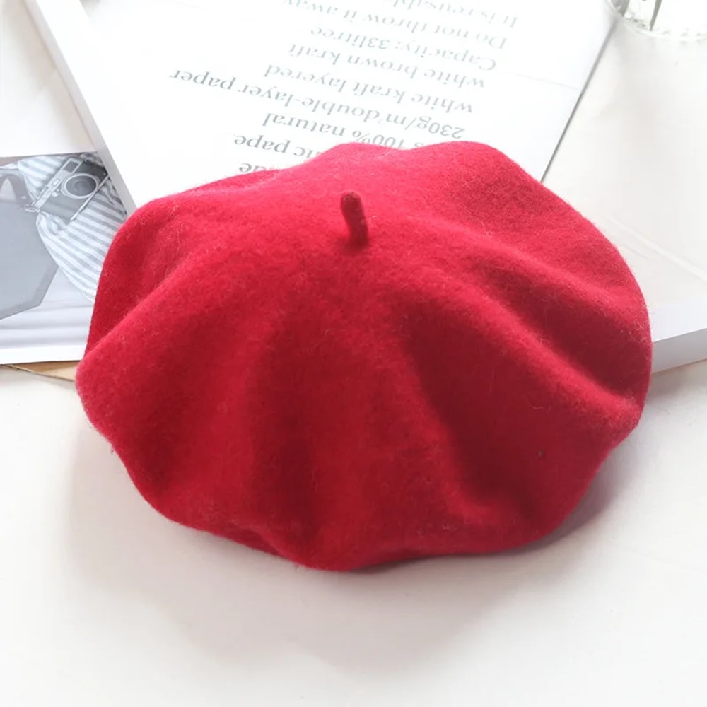 Wool beret for holiday season fashion