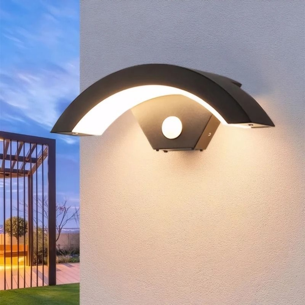 Aluminum LED Wall Lamp Waterproof IP65 Outdoor Motion Sensor Light For Garden Stairs 0