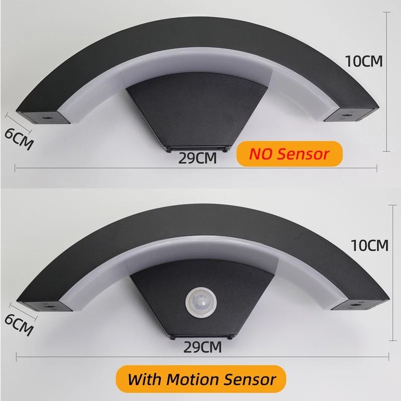 Aluminum LED Wall Lamp Waterproof IP65 Outdoor Motion Sensor Light For Garden Stairs 3