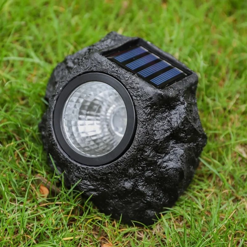 Solar Simulation Stone Spotlight Waterproof Outdoor Garden Rock Light For Lawn Landscape 0
