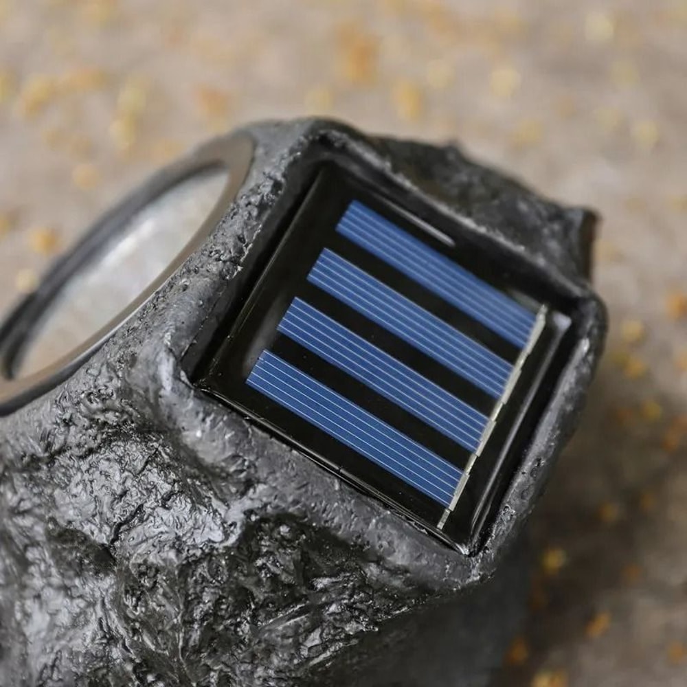 Solar Simulation Stone Spotlight Waterproof Outdoor Garden Rock Light For Lawn Landscape 2