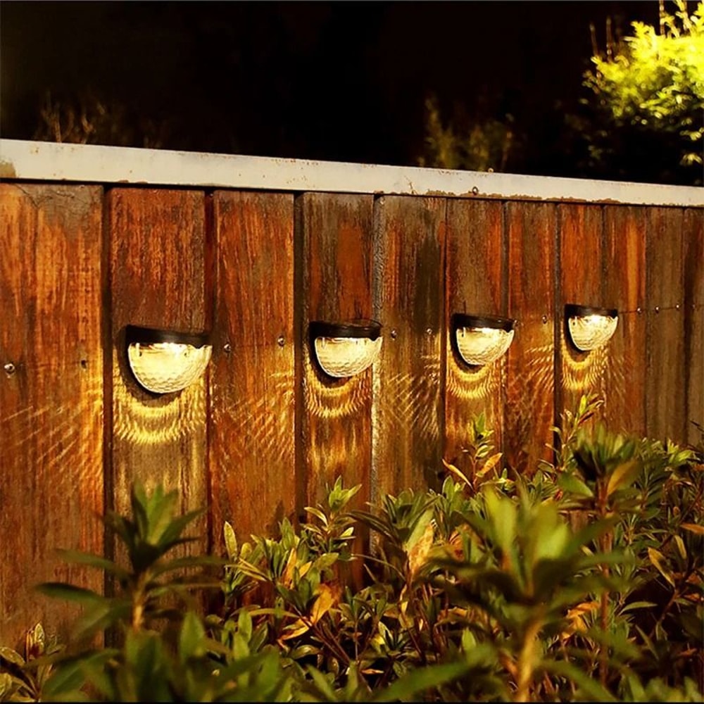 2Pack Outdoor Solar Wall Lamps Waterproof LED Lights For Yards Fences Driveways 3