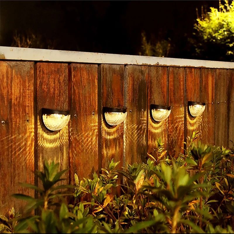 2Pack Outdoor Solar Wall Lamps Waterproof LED Lights For Yards Fences Driveways 3