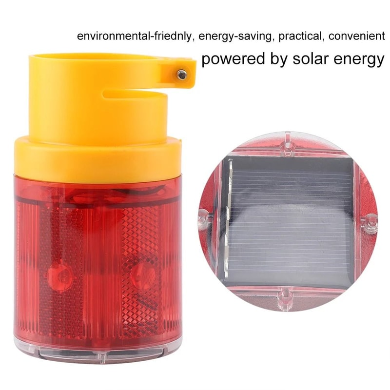 Solar Powered Alarm Strobe Lamp Waterproof LED Emergency Warning Security Light 1