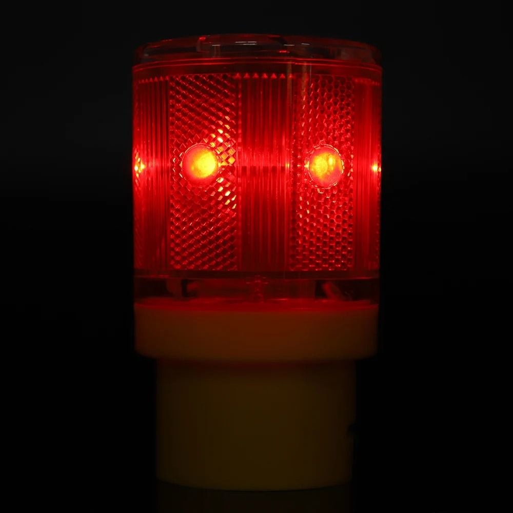 Solar Powered Alarm Strobe Lamp Waterproof LED Emergency Warning Security Light 5