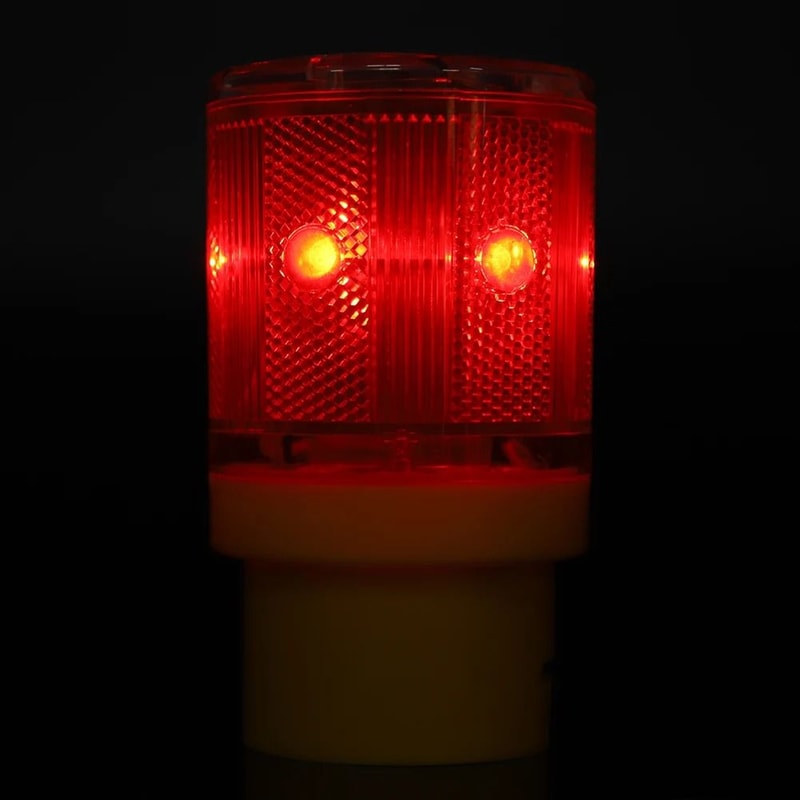 Solar Powered Alarm Strobe Lamp Waterproof LED Emergency Warning Security Light 5