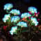 3Head Solar Hydrangea Rose Garden Lights Decorative Floral LED Memorial Landscape Lighting 2