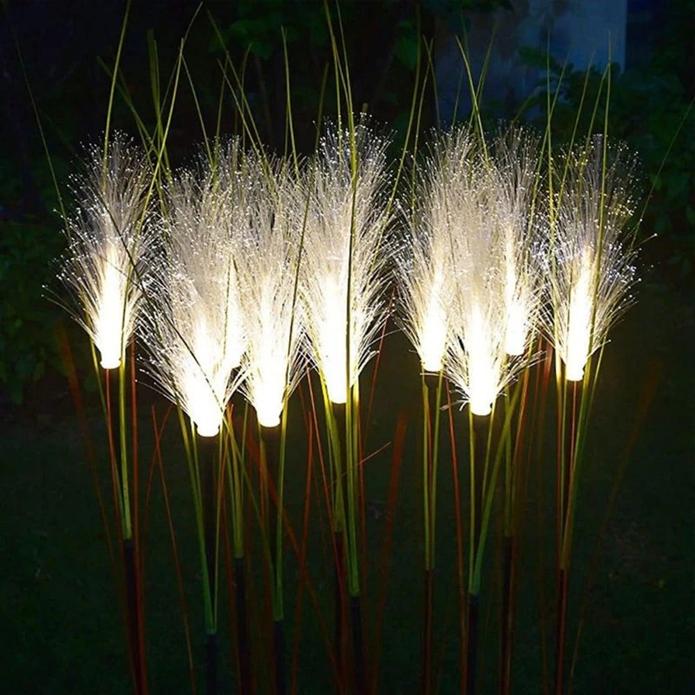 Luminous LED Solar Reed Garden Lights Decorative Floral Landscape Lighting For Yards Lawns 1