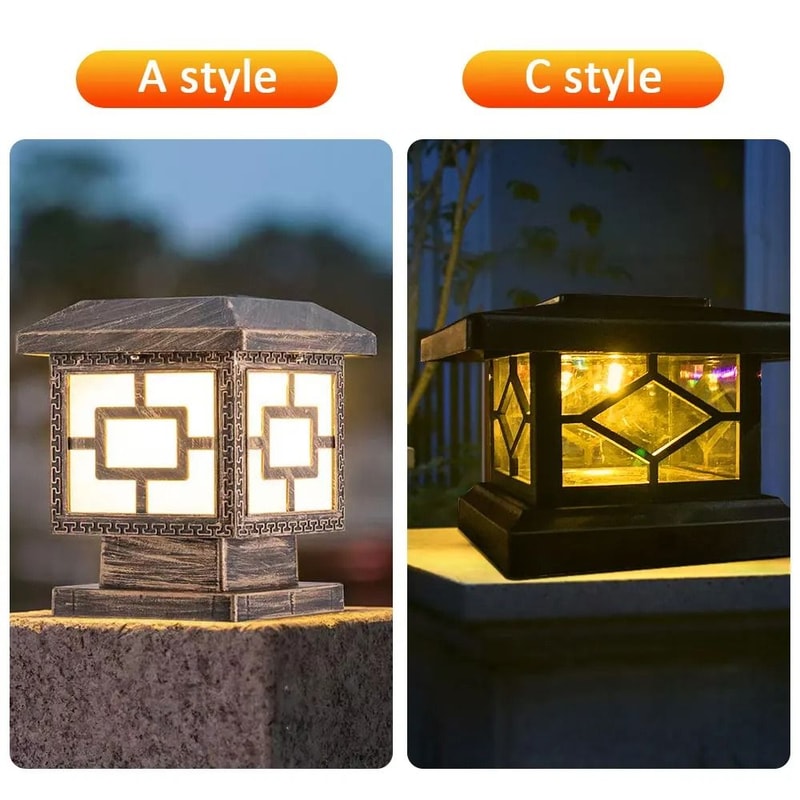 Solar Powered Fence Post Cap Lights HighBrightness Outdoor Lighting Decor With Dual Color Modes 2